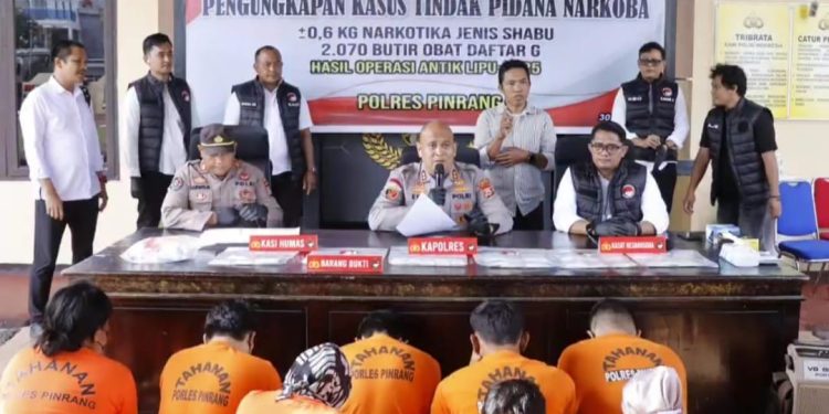 Rilis Hasil Ops Antik Lipu, Kapolres Pinrang: Kita Selamatkan 10.000 Jiwa Dari Penyalahgunaan Narkoba