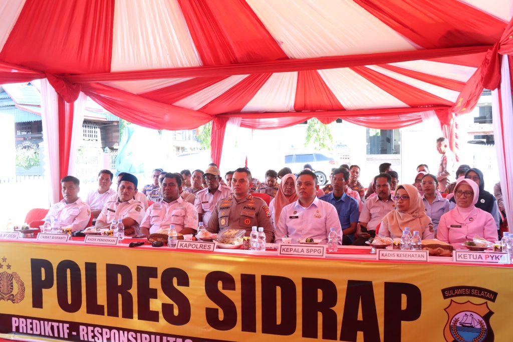 Dukung Program MBG, Kapolres Sidrap Hadiri Groundbreaking SPPG Baranti