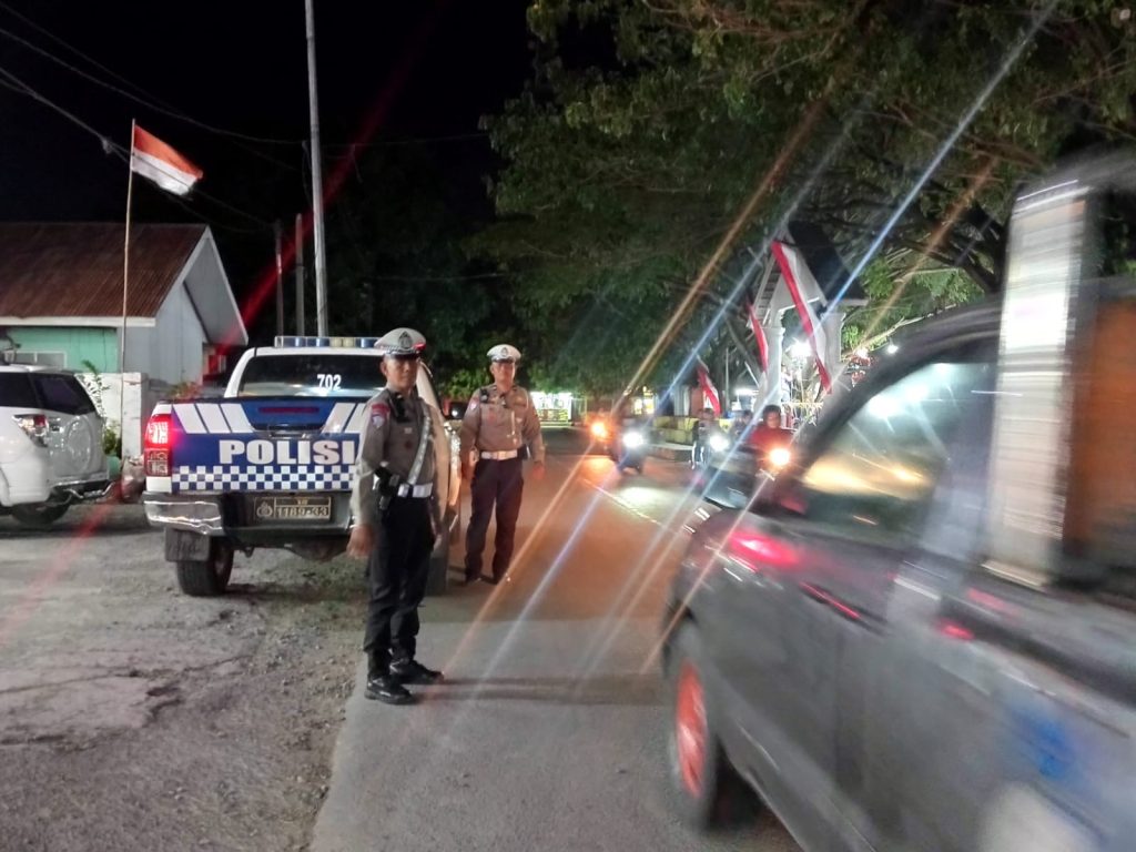 Satlantas Polres Jeneponto Gelar Patroli Blue Light di Dalam Kota