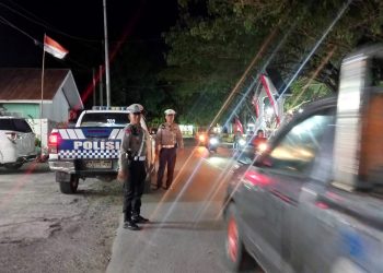 Satlantas Polres Jeneponto Gelar Patroli Blue Light di Dalam Kota