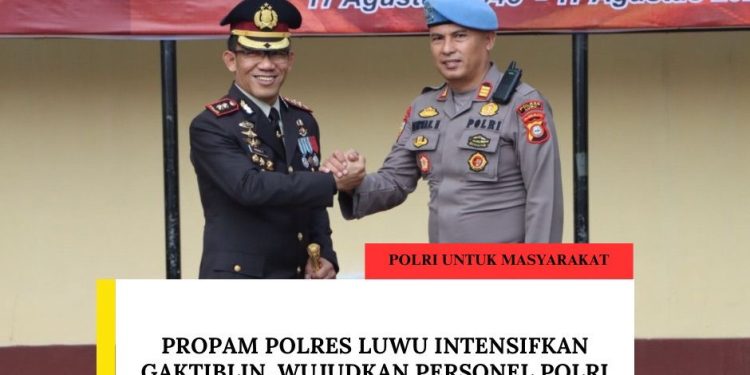 Propam Polres Luwu Lakukan Penegakan Ketertiban dan Disiplin Personel
