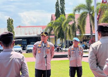 Kapolres Pinrang Berikan Arahan ke Personel Persiapan Pengamanan Aksi Unjuk Rasa