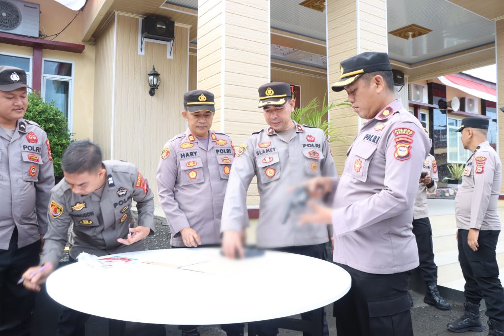 Cegah Penyalahgunaan Senjata Api, Kapolres Sidrap Kumpulkan Seluruh Personel