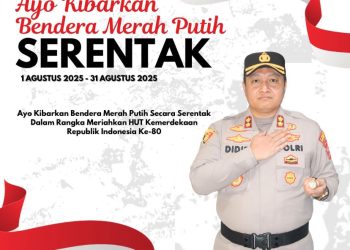 Kapolres Kepulauan Selayar Himbau Seluruh Masyarakat Kibarkan Bendera Merah Putih