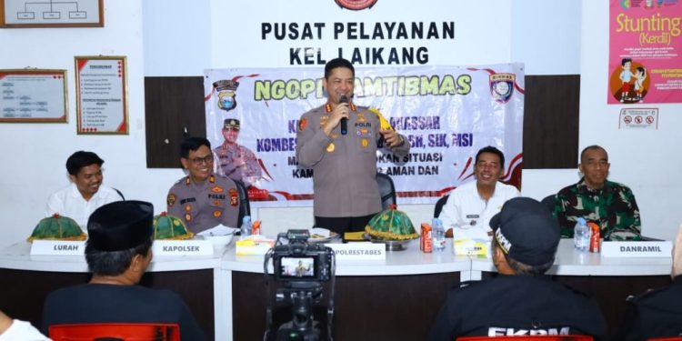 Gelar Ngopi Kamtibmas di Biringkanaya, Kapolrestabes Makassar: Kejadian Kriminal Remaja Banyak Dipengaruhi Medsos