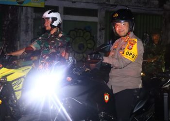 Kapolrestabes Makassar bersama Dandim 1408 Pimpin Patroli Motor Pasca Unras