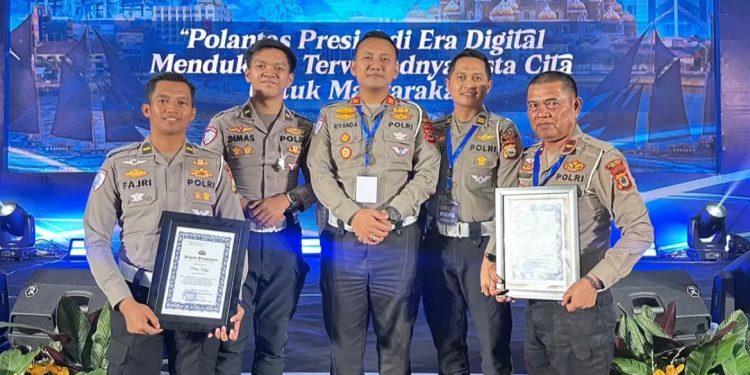 Satlantas Polres Wajo Raih Dua Penghargaan Dalam Rakernis Fungsi Lalu Lintas 