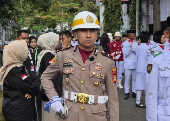 Komandan Paskibraka IPDA Aditya Dwi Tampil Memukau Saat Upacara Bendera HUT ke-80 RI