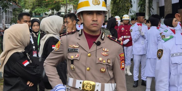 Komandan Paskibraka IPDA Aditya Dwi Tampil Memukau Saat Upacara Bendera HUT ke-80 RI