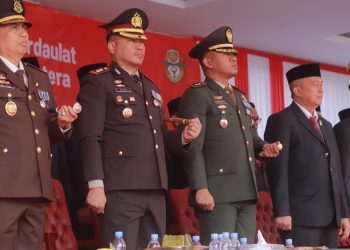 Kapolres Wajo bersama Ketua Bhayangkari Hadiri Upacara Peringatan HUT ke-80 RI