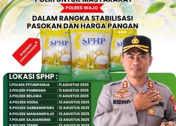 Gelar Gerakan Pasar Murah, Kapolres Wajo: Untuk Meringankan Beban Ekonomi Masyarakat