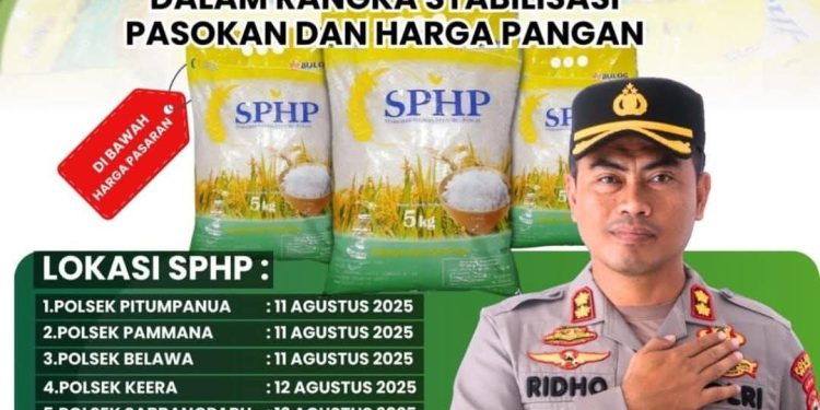 Gelar Gerakan Pasar Murah, Kapolres Wajo: Untuk Meringankan Beban Ekonomi Masyarakat
