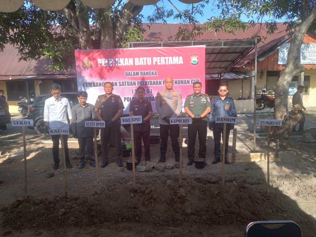 Kapolres Pinrang bersama Forkopimda Peletakan Batu Pertama Pembangunan Gedung SPPG