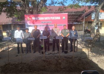 Kapolres Pinrang bersama Forkopimda Peletakan Batu Pertama Pembangunan Gedung SPPG