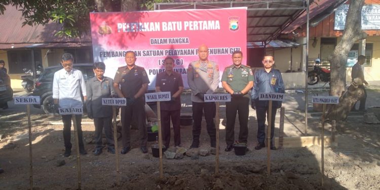 Kapolres Pinrang bersama Forkopimda Peletakan Batu Pertama Pembangunan Gedung SPPG