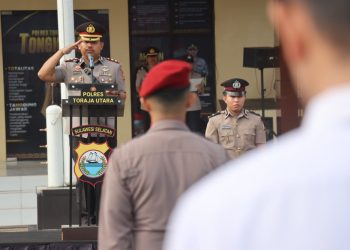 Kapolres Toraja Utara Pimpin Upacara Peringatan Hari Juang Polri 2025