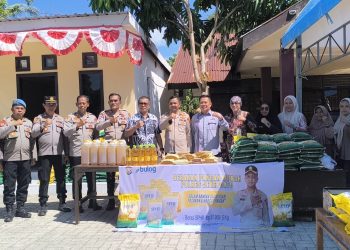 Kapolres Jeneponto Hadiri Gerakan Pangan Murah Serentak se-Indonesia di Polsek Binamu