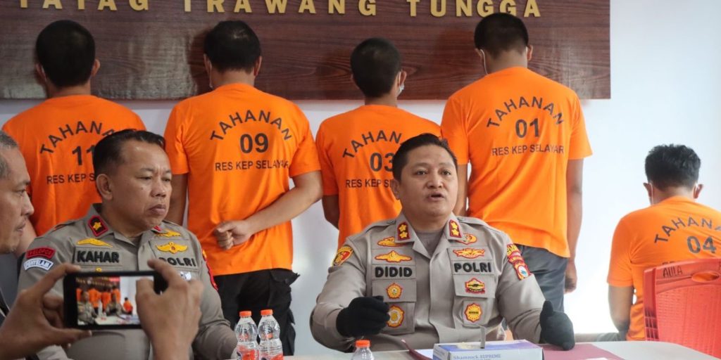 Kapolres Kepulauan Selayar Rilis Pengungkapan 5 Pelaku Bandar Sabu