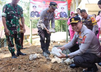 Dukung Program MBG, Kapolres Tana Toraja Peletakan Batu Pertama Pembangunan SPPG