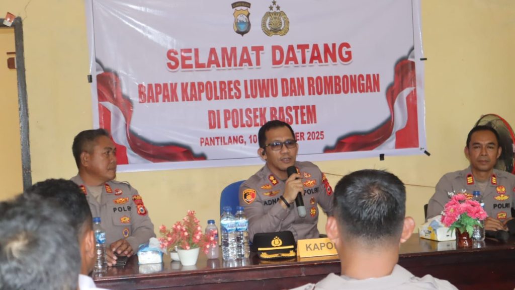 Tutup Rangkaian Kunker di Polsek Bastem, Kapolres Luwu Ingatkan Personel Disiplin dan Pelayanan Prima