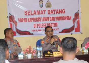 Tutup Rangkaian Kunker di Polsek Bastem, Kapolres Luwu Ingatkan Personel Disiplin dan Pelayanan Prima