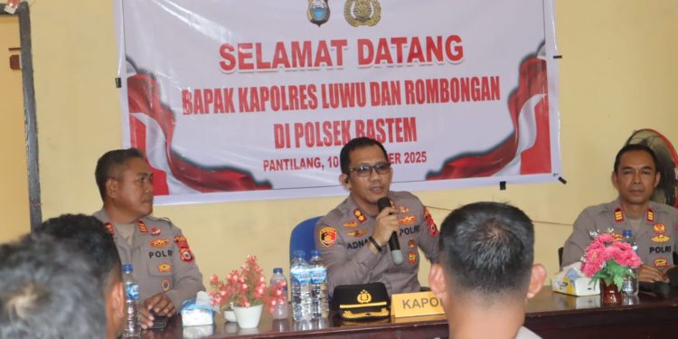 Tutup Rangkaian Kunker di Polsek Bastem, Kapolres Luwu Ingatkan Personel Disiplin dan Pelayanan Prima