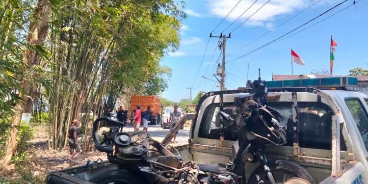 Unit Gakkum Sat Lantas Polres Maros Amankan Sopir Truk Yang Tabrak 2 Orang Sampai Meninggal