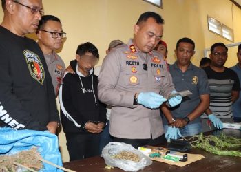 Kapolres Bulukumba Rilis Pengungkapan Peredaran Ganja Melalui Medsos