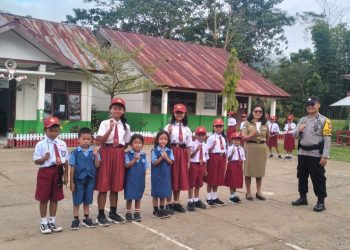 Bhabinkamtibmas Polsek Sangalla Polres Tator Jadi Irup di SDN 3 Sangalla Selatan