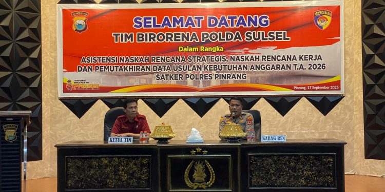 Biro Rena Polda Sulsel Asistensi Penyusunan Renstra dan Renja di Polres Pinrang