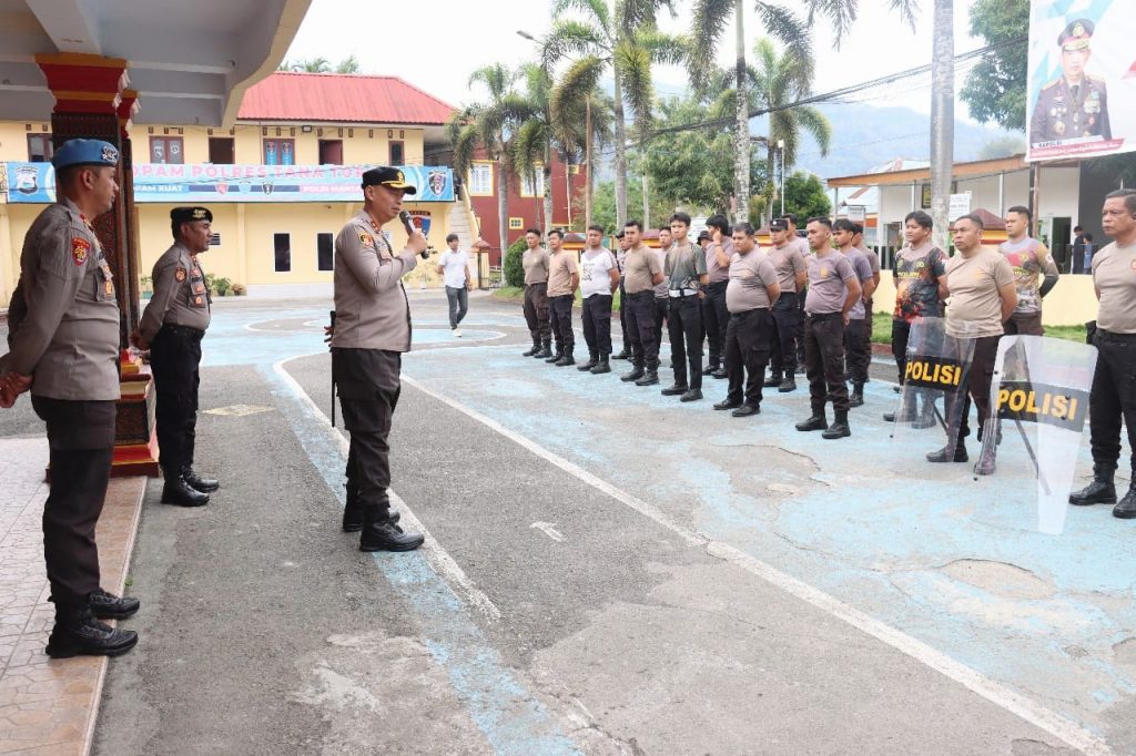 Kapolres Tana Toraja Tekankan Kesetiaan dan Semangat Dalam Latihan Dalmas