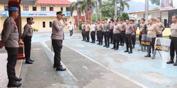 Kapolres Tana Toraja Tekankan Kesetiaan dan Semangat Dalam Latihan Dalmas