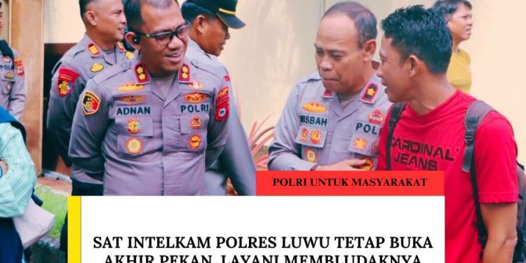 Pemohon SKCK Membeludak, Sat Intelkam Polres Luwu Tetap Buka Akhir Pekan