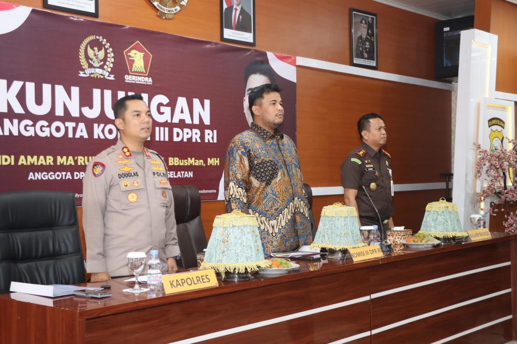 Kapolres Maros Terima Reses Komisi III DPR RI, Bahas Penguatan Hukum dan Kamtibmas