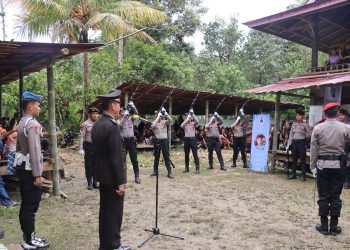 Polres Tator Gelar Upacara Persemayaman Untuk Personel Yang Meninggal Dunia