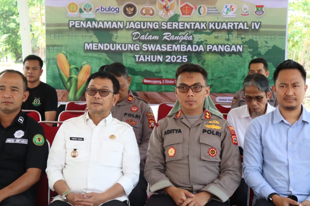 Kapolres Soppeng Hadiri Zoom Meeting Penanaman Jagung Serentak Kuartal IV