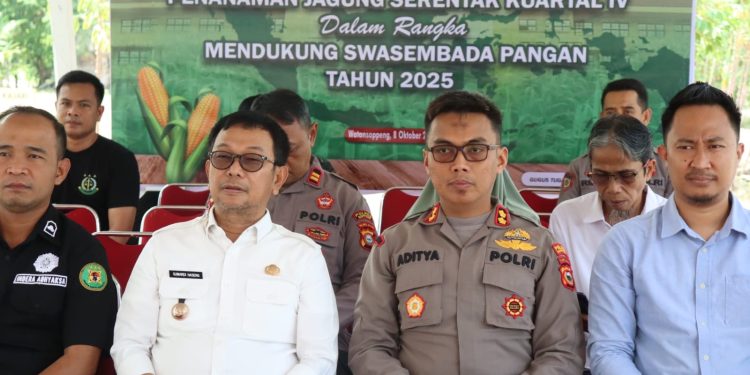 Kapolres Soppeng Hadiri Zoom Meeting Penanaman Jagung Serentak Kuartal IV