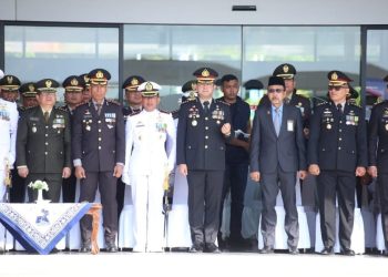 Kapolrestabes Makassar Hadiri Upacara Peringatan HUT ke-80 TNI di Lanud Sultan Hasanuddin