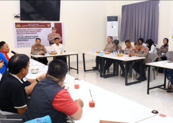 Cegah Aksi Unras Anarkis, Kapolrestabes Makassar Silaturahmi Dengan Buruh dan Jurnalis