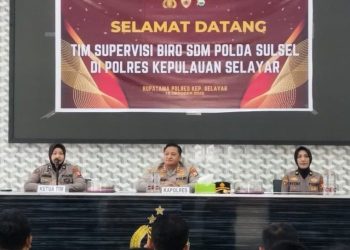Kapolres Kepulauan Selayar Terima Kunjungan Tim Supervisi SDM Polda Sulsel