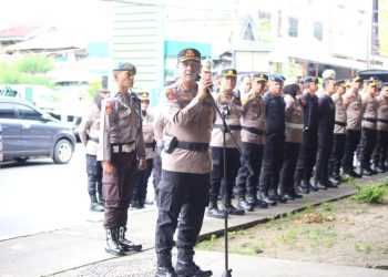 Kapolrestabes Makassar Pimpin Apel Kesiapan Pengamanan Unjuk Rasa