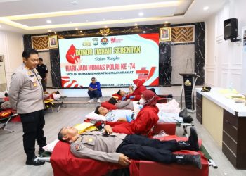 Humas Polrestabes Makassar Gelar Donor Darah Dalam Rangka HUT Humas Polri ke-74