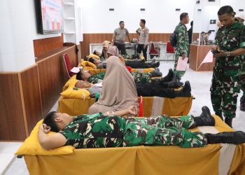 Dalam Rangka HUT Humas Polri ke-74, Polres Sidrap Gelar Donor Darah