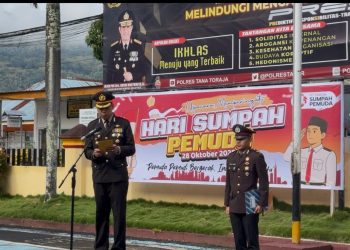Tingkatkan Semangat Persatuan, Polres Tana Toraja Gelar Upacara Sumpah Pemuda