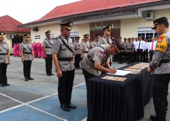 Kapolres Palopo Pimpin Sertijab Kabag, Kasat, Kasi dan Kapolsek