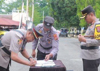 Kapolres Wajo Pimpin Sertijab Sejumlah Kasat dan Kapolsek