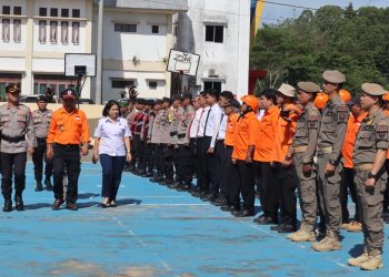 Intensitas Curah Hujan Meningkat, Polres Toraja Utara Gelar Apel Tanggap Darurat Bencana