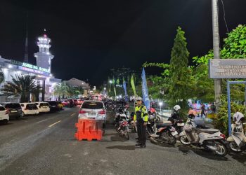 Sat Lantas Polres Wajo Amankan Arus Lalin di Area Hipmi Festival Internasional 2025