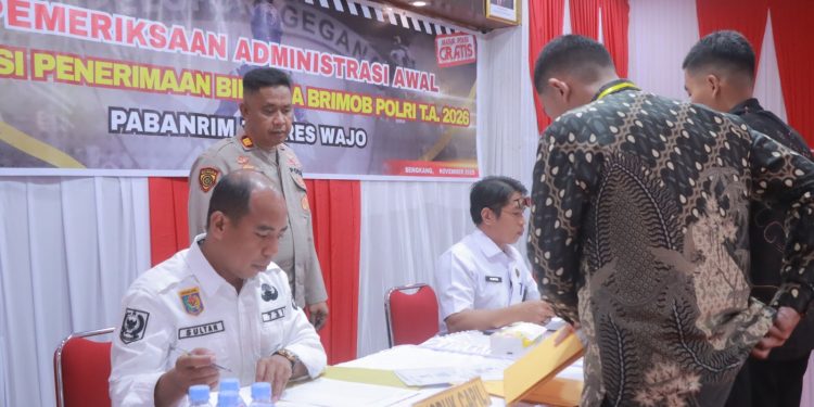 Polres Wajo Gelar Rikmin Awal Penerimaan Bintara Brimob TA 2026