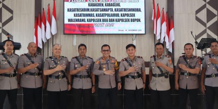 Kapolres Luwu Pimpin Sertijab Sejumlah Kabag, Kasat dan Kapolsek